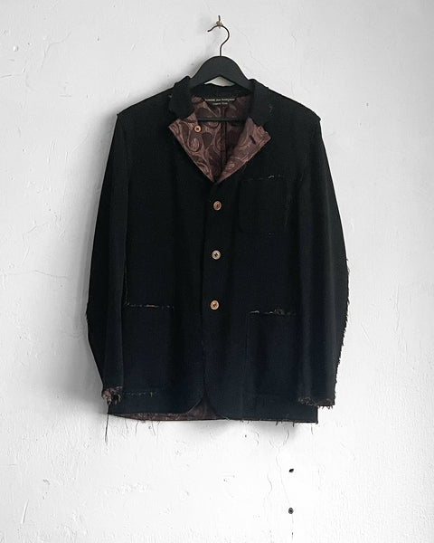 Comme des Garçons Homme Plus Reversible Peacock Print Jacket