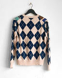 Comme des Garçons Homme Plus Born to Jest Argyle Knit