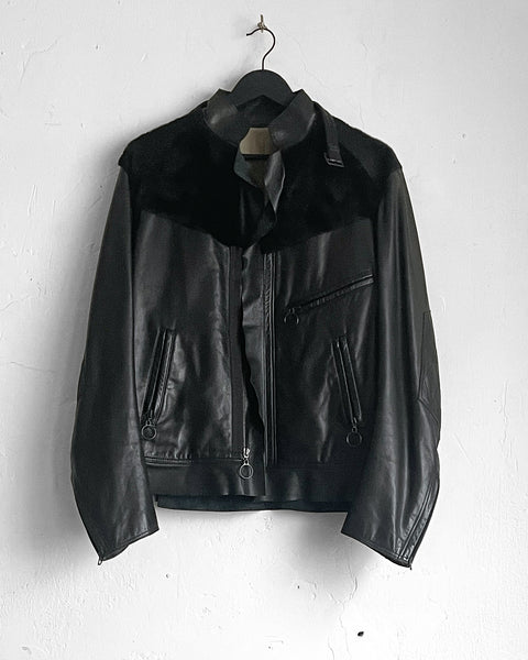 Yohji Yamamoto Horsehair Leather Biker Jacket
