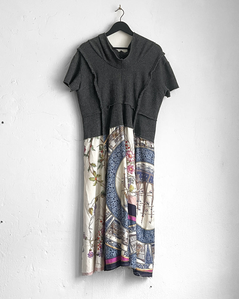 Comme des Garçons Knit Silk Scarf Hybrid Dress