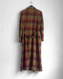 Comme des Garçons Robe de Chambre Plaid Long Coat