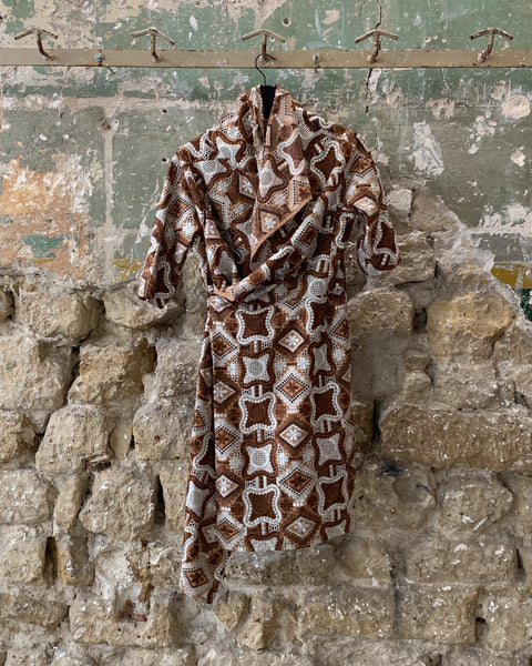 Comme des Garcons Embroidered Wrap Dress