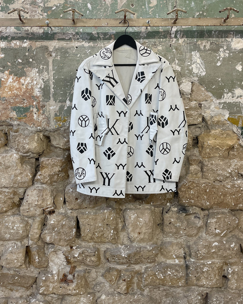Yohji Yamamoto leather insignia jacket