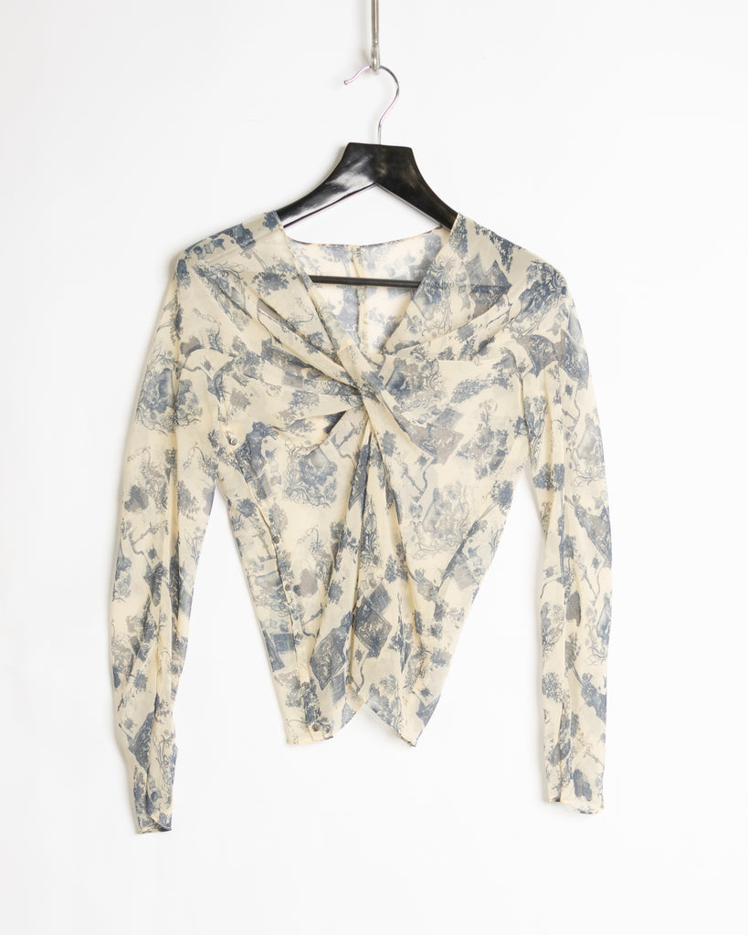 Issey Miyake Sheer Twisted Antique Top