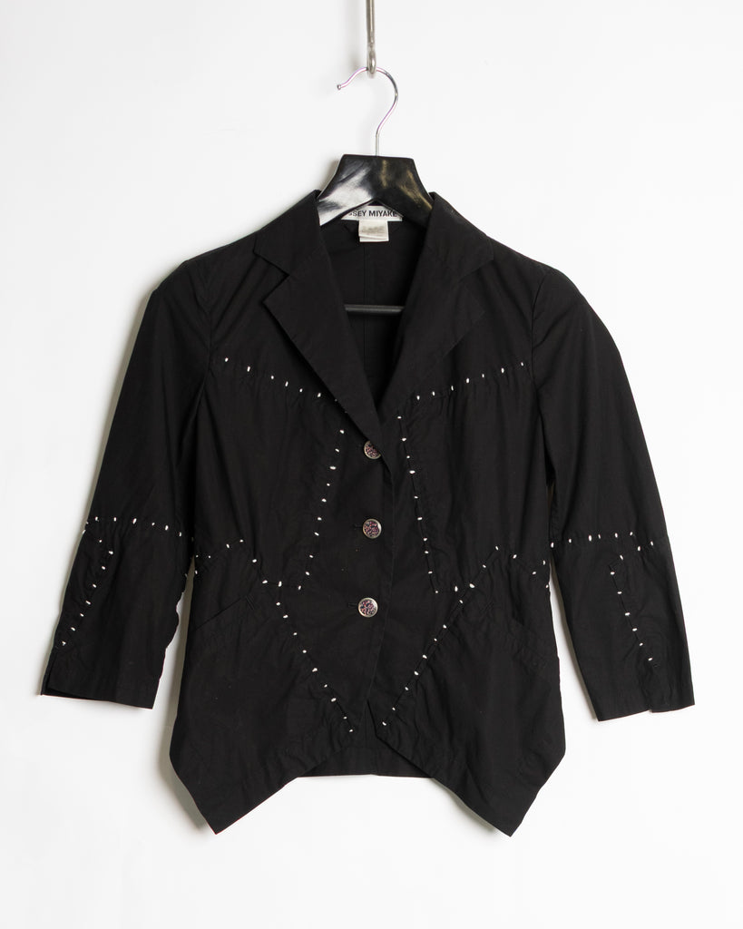 Issey Miyake white stitching jacket