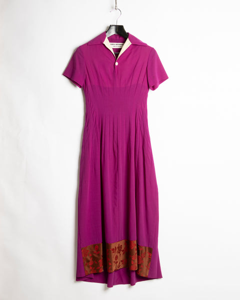 Junya Watanabe floral trim fitted dress