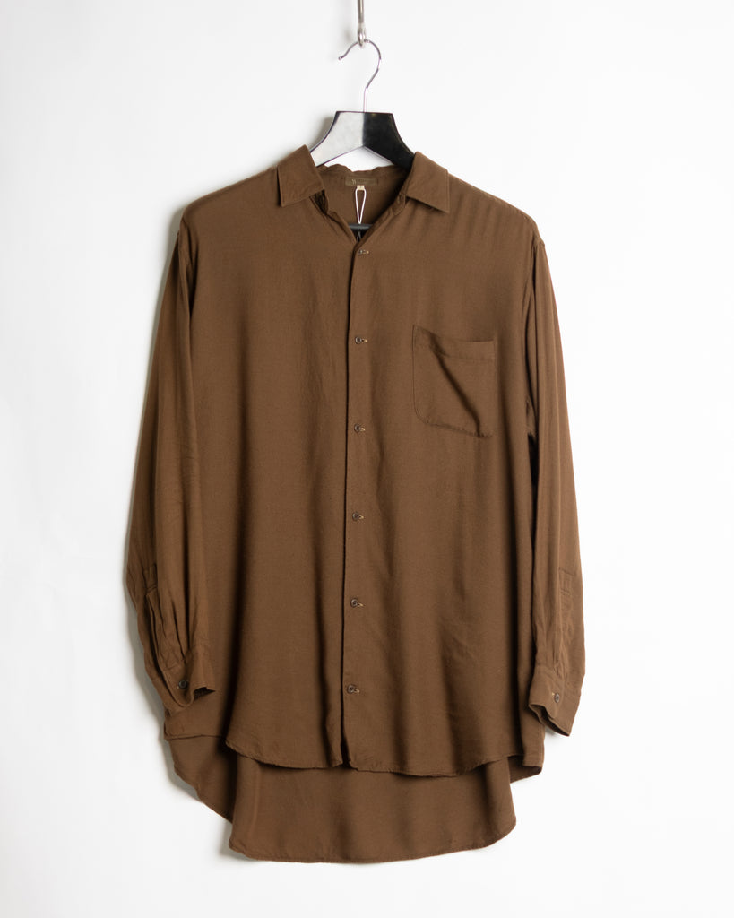 Yohji Yamamoto Ys chocolate brown shirt