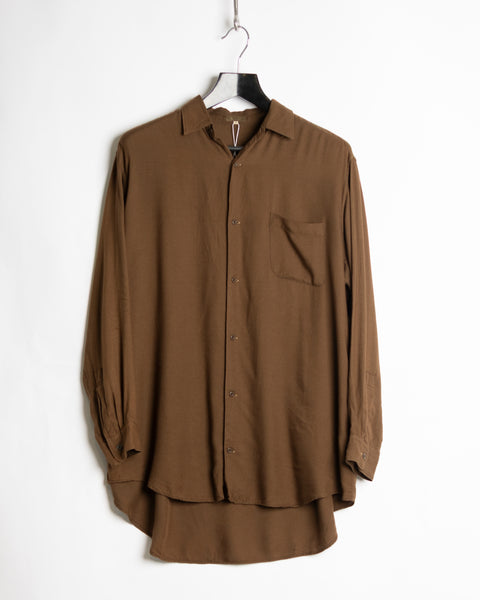 Yohji Yamamoto Ys chocolate brown shirt