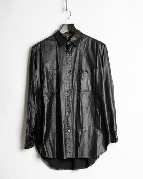 Yohji Yamamoto Ys black bondage button down