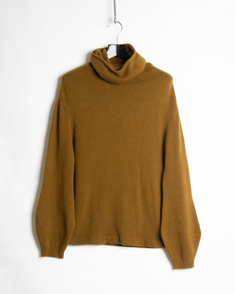 Yohji Yamamoto olive bell sleeve knit