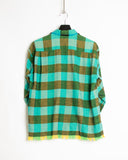 Issey Miyake Men Blue Flannel Button Down