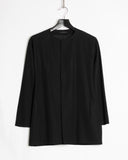 Y's Yohji Yamamoto Long Wool Collarless Coat