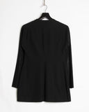 Y's Yohji Yamamoto Long Wool Collarless Coat