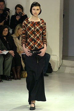 JUNYA WATANABE COMME des GARÇONS check pattern draped skirt