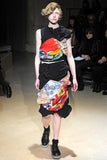 COMME DES GARÇONS polka-dot ruched skirt