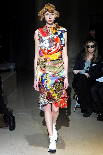 COMME DES GARÇONS recycled vintage scarfs skirt – dot COMME