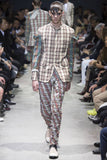 COMME DES GARÇONS contrasting panel checked blazer