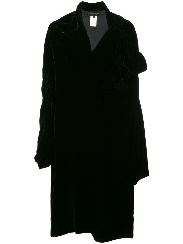 COMME DES GARÇONS knot detail velvet coat