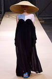 YOHJI YAMAMOTO off-shoulder flared dress