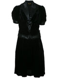 COMME DES GARÇONS satin lapel velvet dress