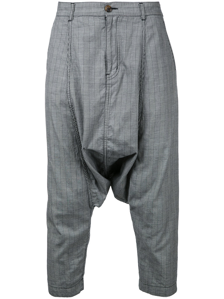 COMME DES GARÇONS Homme Plus checked drop crotch trousers