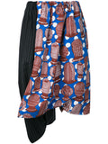 COMME DES GARÇONS hair braid print skirt shorts