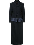 COMME DES GARÇONS pinstripe dissected blazer and skirt set