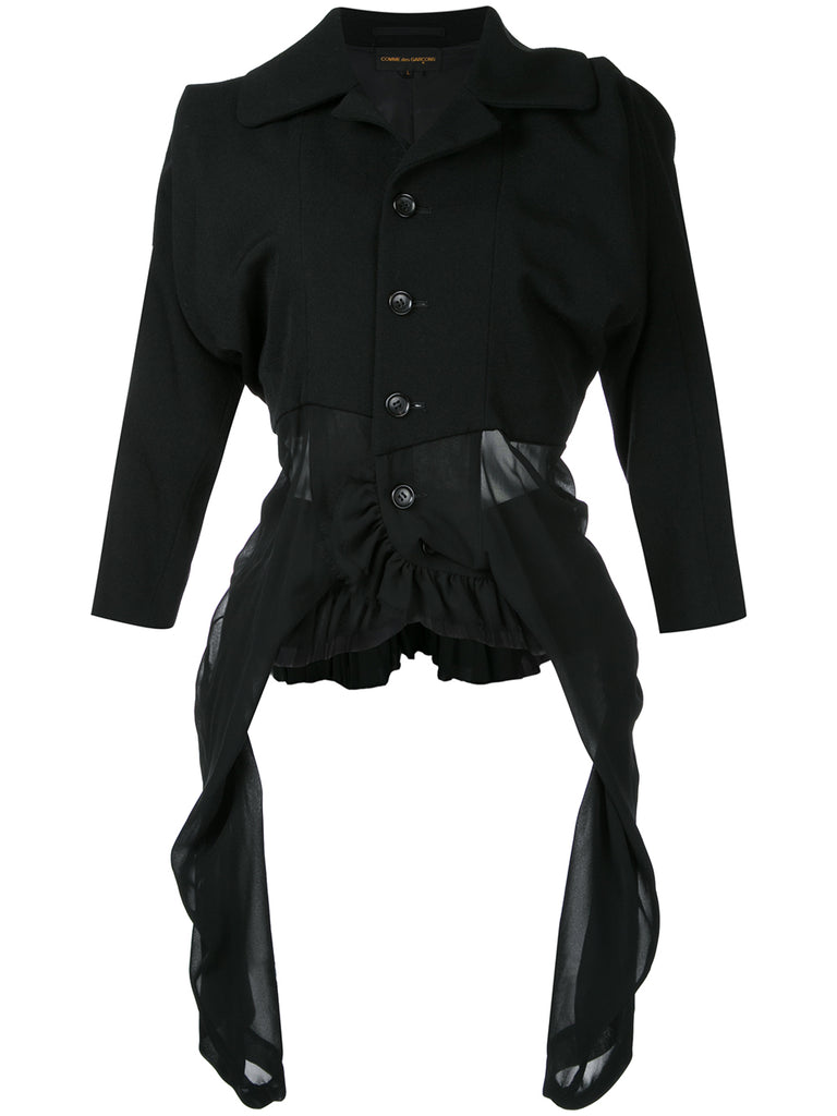 COMME DES GARÇONS split ruffled blazer