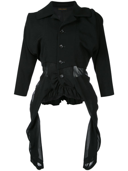 COMME DES GARÇONS split ruffled blazer