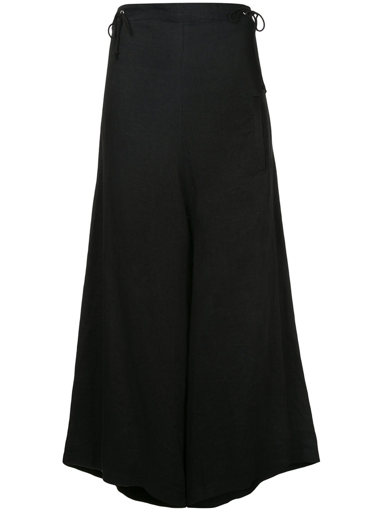 YOHJI YAMAMOTO drop crotch lace trousers