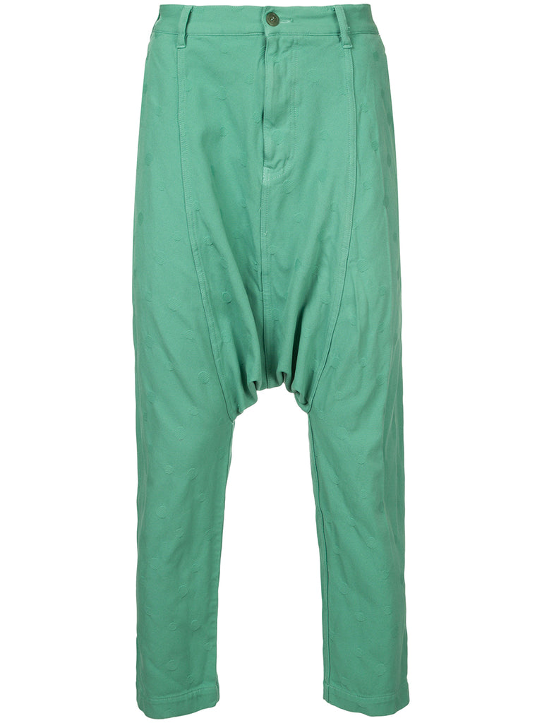 COMME DES GARÇONS Homme Plus embroidered dots drop-crotch trousers