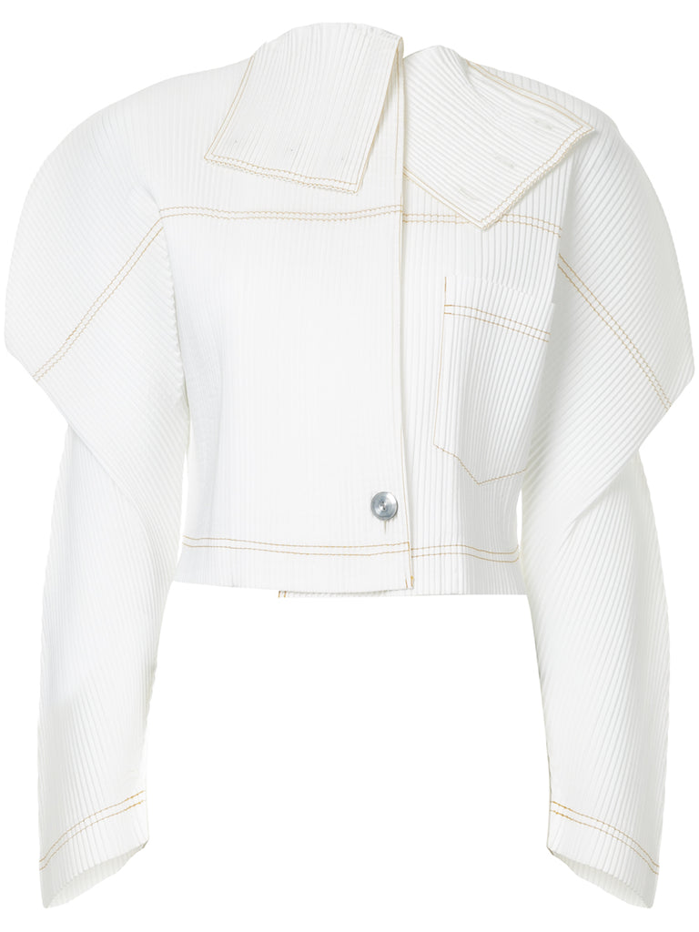 ISSEY MIYAKE pleated crop jacket