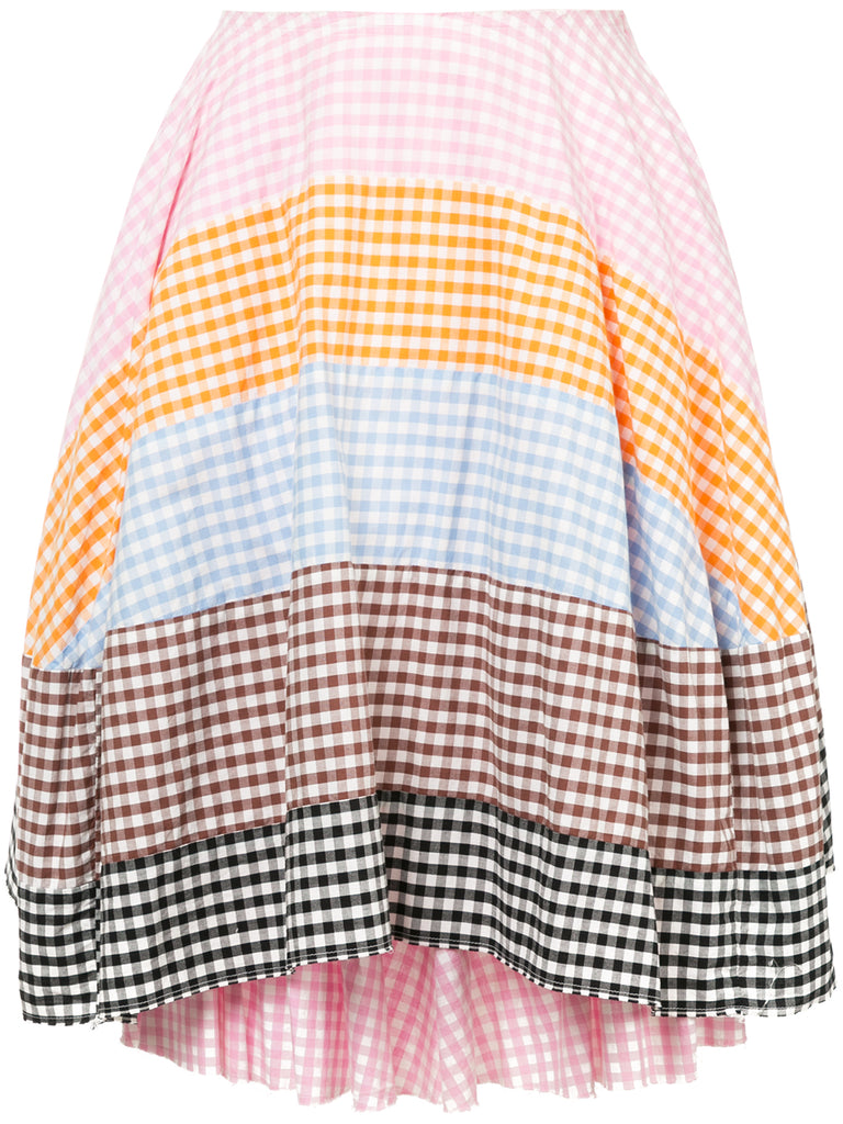 COMME DES GARÇONS gingham patchwork skirt