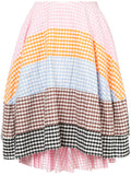 COMME DES GARÇONS gingham patchwork skirt