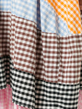 COMME DES GARÇONS gingham patchwork skirt
