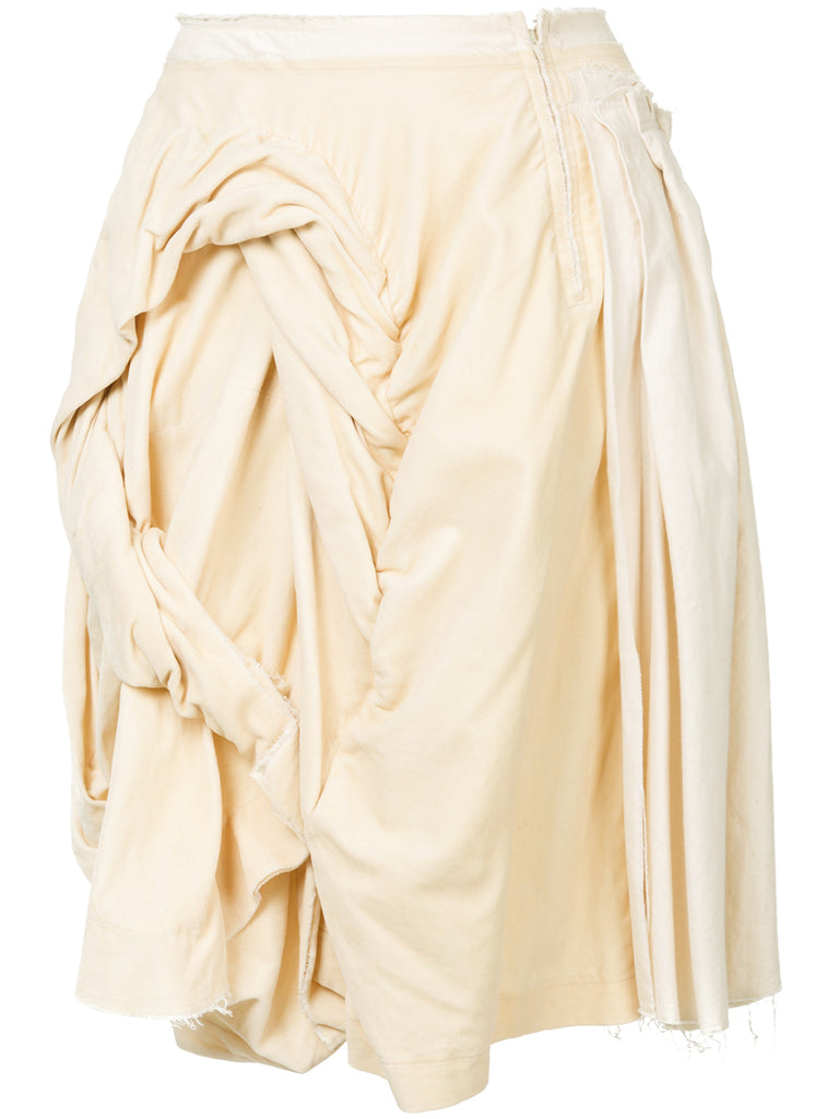 COMME DES GARÇONS frayed abstract drape skirt