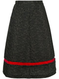 COMME DES GARÇONS abstract embroidery flared skirt