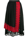 COMME DES GARÇONS lace detail layered skirt