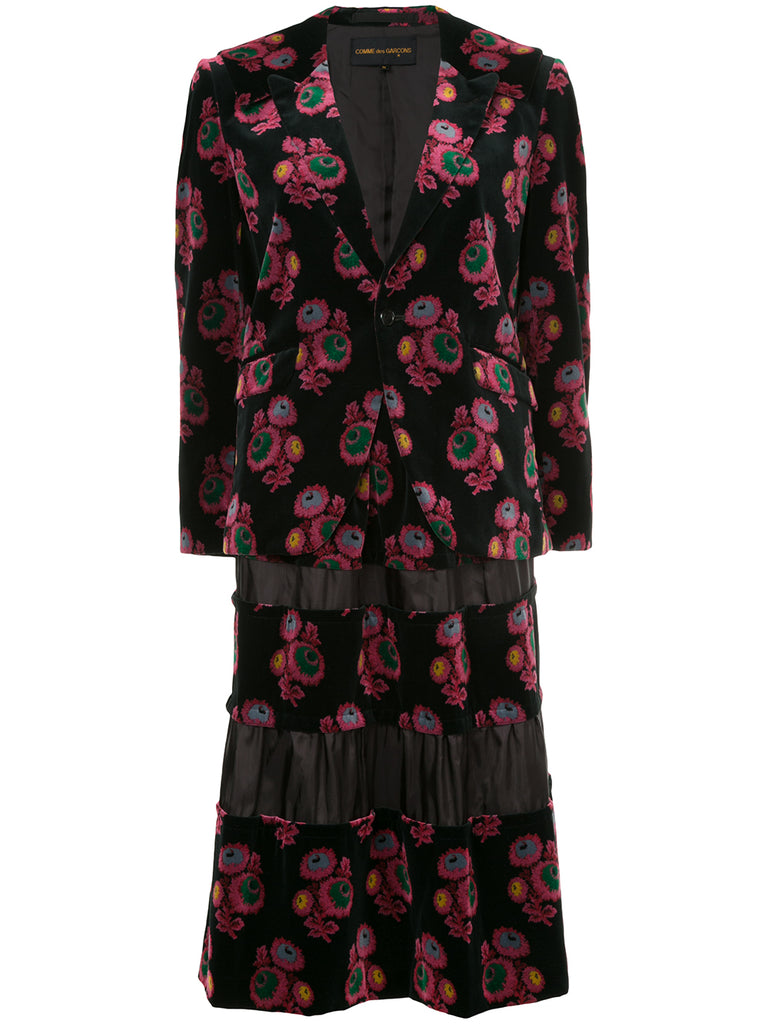COMME DES GARÇONS floral skirt suit