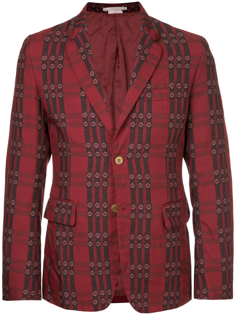 COMME DES GARÇONS Homme Plus Dark Stripes and Light Circles Blazer