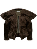 ISSEY MIYAKE Exaggerated fuzzy jacket