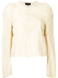 COMME DES GARÇONS gingham collarless jacket