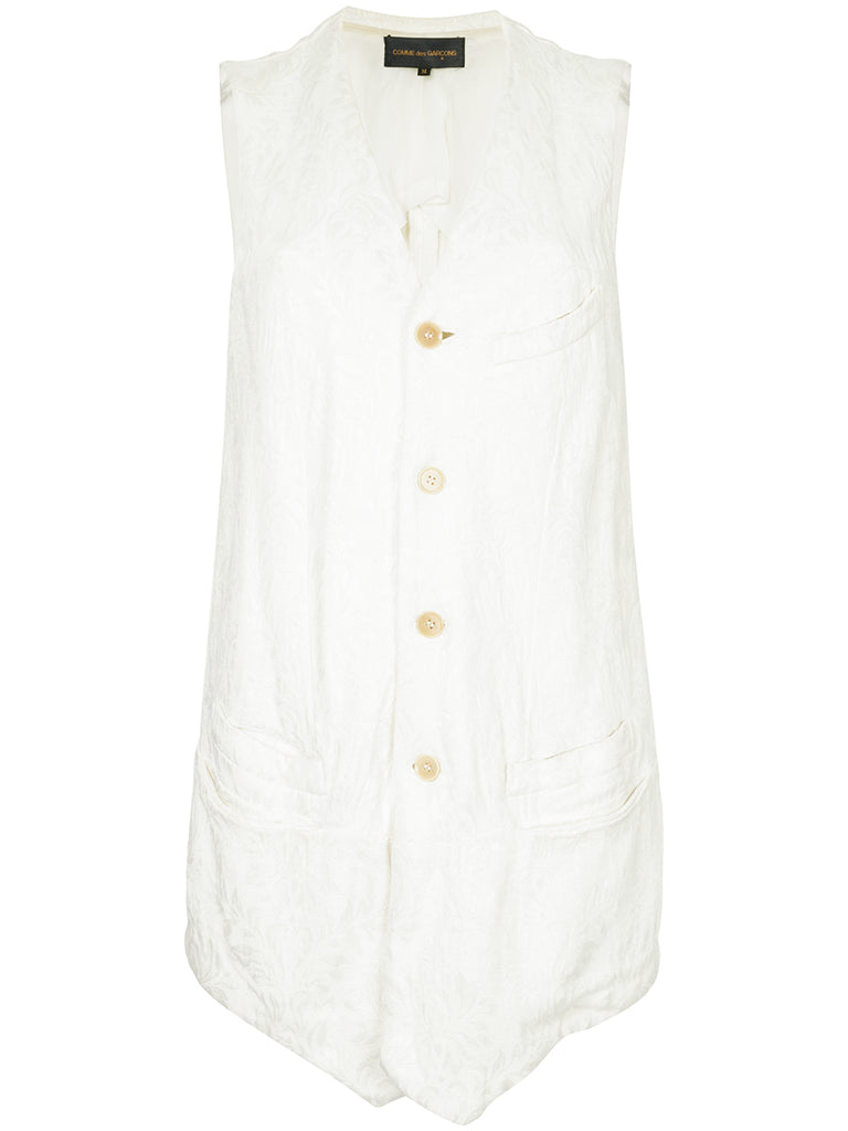 COMME DES GARÇONS embroidered floral waistcoat