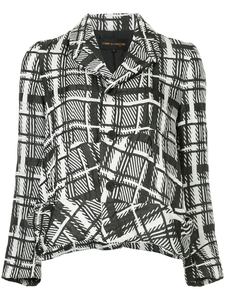 COMME DES GARÇONS deconstructed plaid jacket