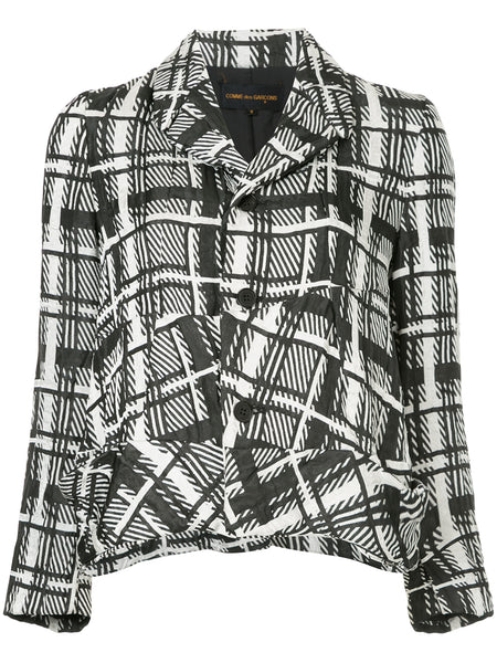 COMME DES GARÇONS deconstructed plaid jacket