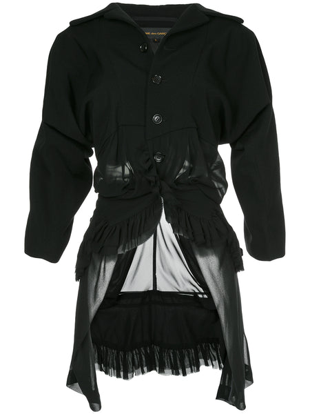 COMME DES GARÇONS attached fabric coat
