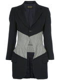COMME DES GARÇONS houndstooth panel fitted coat