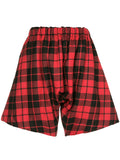 COMME DES GARÇONS drop-crotch tartan shorts