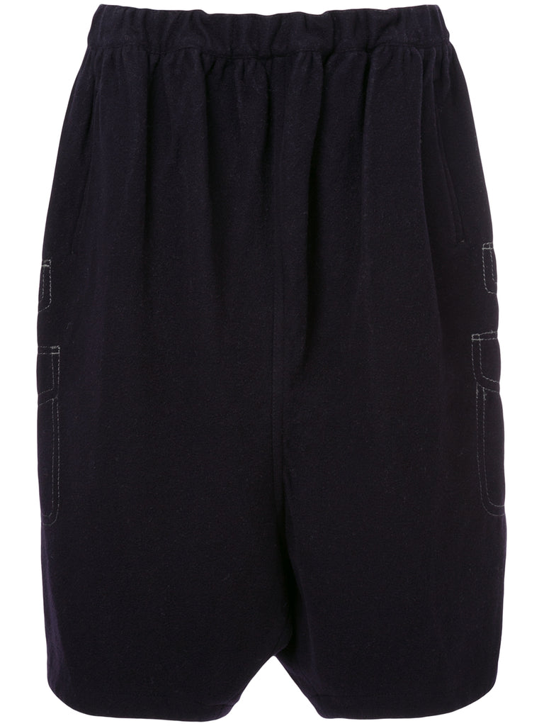 COMME DES GARÇONS stitched faux pockets shorts