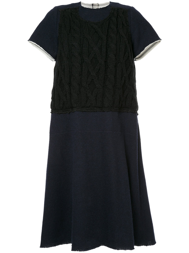 COMME DES GARÇONS knitted panel dress